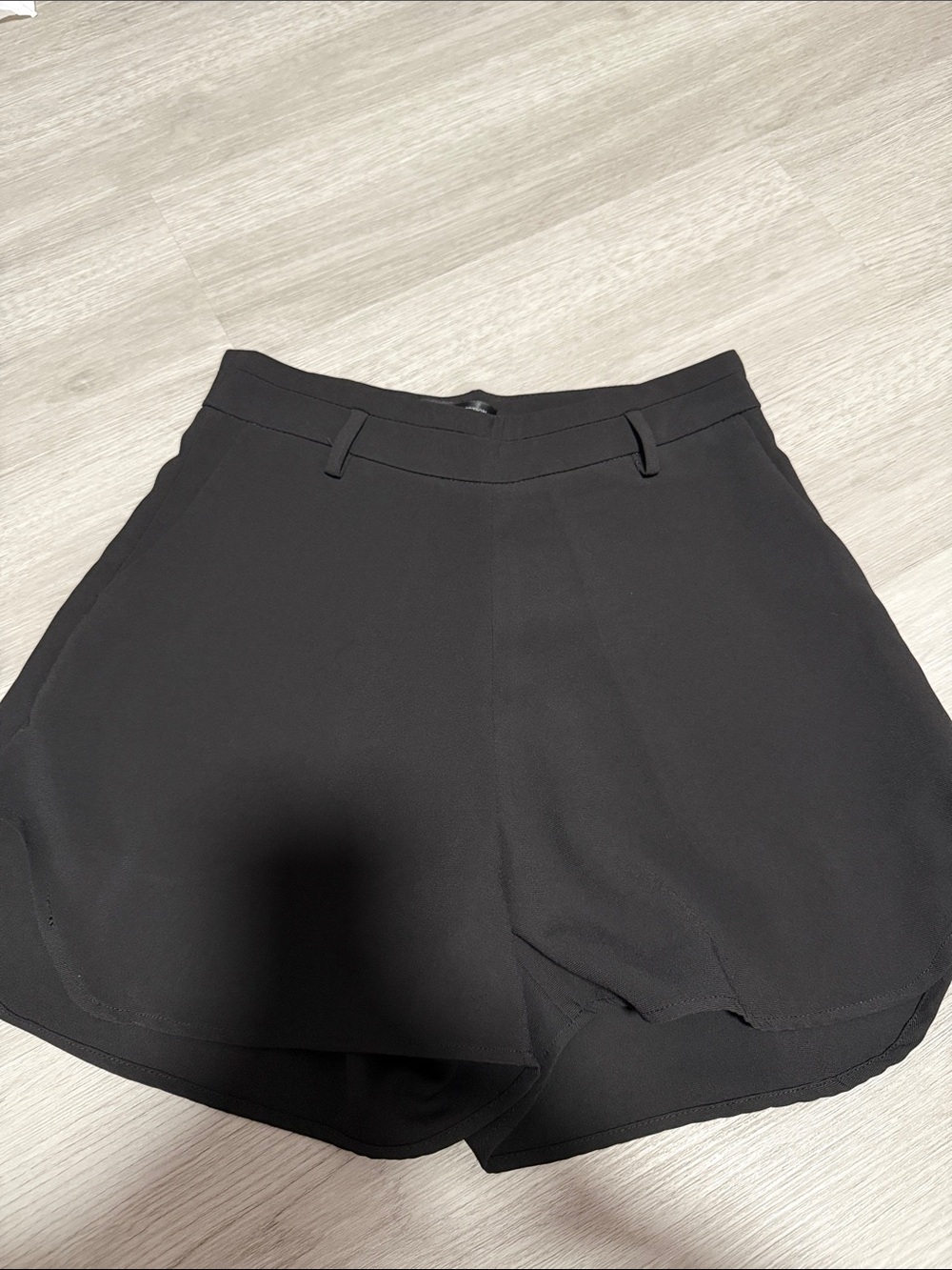 Women's Black High-Rise Dress Shorts